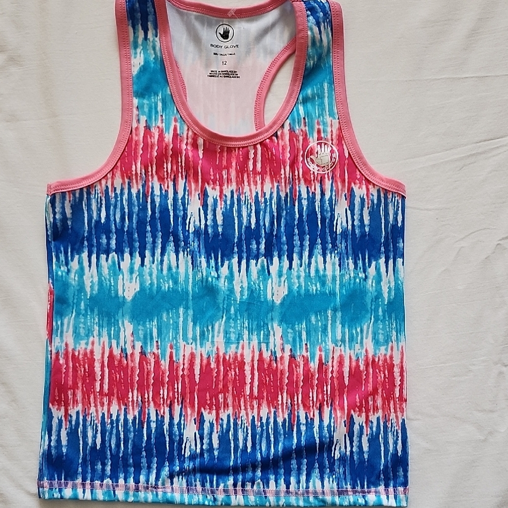 Body Glove Pink and White Tank Top